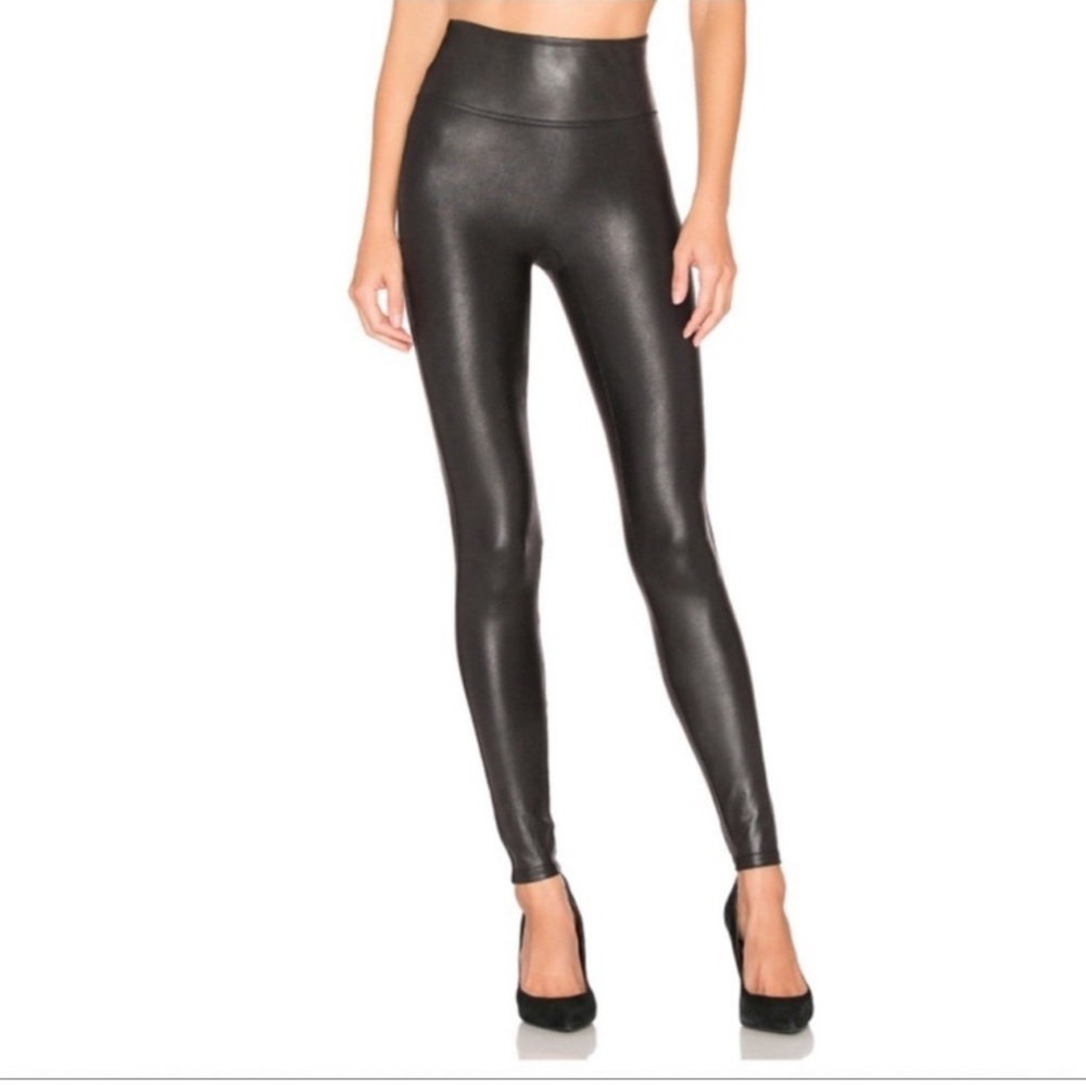 SPANX Faux Leather Leggings Size XL